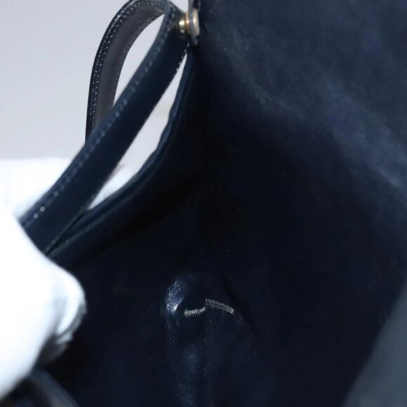 Christian Dior Trotter Canvas Shoulder Bag Navy Auth 109698 - Picture 14 of 16